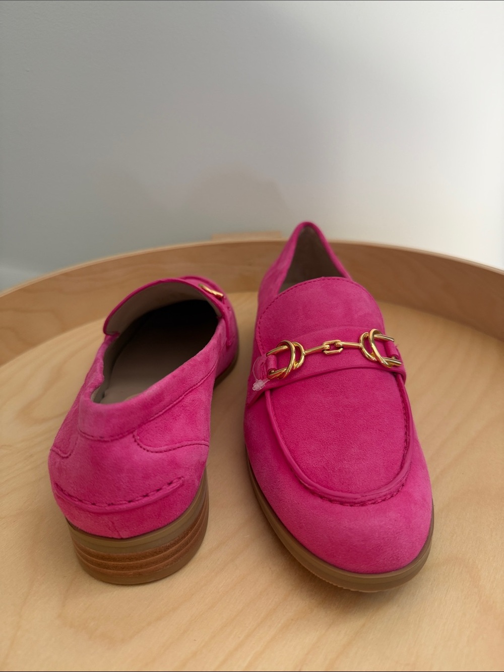 NWT STUART WEITZMAN Owen Buckle Loafer in Peonia Hot Pink Size 7 - Picture 9 of 12